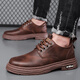 Marke Spezialpreis Cut-off Clearance für Herrenschuhe Casual Lederschuhe Herbst Nonrutsche echte Leder Business Lederschuhe Arbeit Schuhe Männer 9366 Brown Soft Leder Upgrade Modell 40