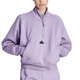 Adidas sweatshirt women's 2024 spring and autumn Z.N.E sportswear stand collar windproof jacket casual semi-zipper pullover IS3899 XL
