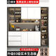 OPPEIN solid wood side cabinet wall integrated cabinet modern simple light luxury living room tea wine cabinet storage cabinet storage cabinet style 15280*40*220 solid wood/Sunfeng