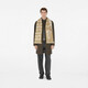 Burberry (BURBERRY) celebrity style scarf for men and women, logo decorated wool scarf, sand color