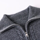 Jintu 100% pure wool sweater zipper sweater jacket for women 2025 autumn and winter new loose large size knitted cardigan thick coat gray 100% pure wool 4XL recommended 150-170Jin Jin equals 0.5 kg