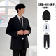 Lieyan suit suit, formal wear for male college students, full set of graduation defense casual interview suit, high school student small suit, belt + suit + shirt + trousers + tie, five pieces 2XL 130~145Jin Jin is equal to 0.5 kg
