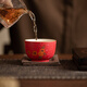 Su's Ceramics National Trend Forbidden City Red Persimmon Ruyi Large Capacity Master Cup Tea Cup Tea Cup