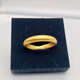 High-quality fake gold ring, high-quality South African Sikkim ring, 4 mm wide face, ancient traditional gold ring for men and women, US size 8/national standard size 15-16