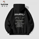 Woodpecker hooded sweatshirt for men in autumn and winter American letter print design loose thickened velvet jacket trendy hoodie top white gray (regular style) XL recommended weight 120-140Jin Jin is equal to about 0.5 kg