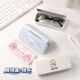 MPPMCK NETTE KUROMI-Brillenschachtel mit Anti-Druck- und Anti-Fall tragbarer Frauen-Augenbox Sonnenbrille Storage Box Brille Box + Brillentuch (lässige Kuromi)