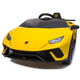 Cool Sun Lambo yellow children's remote control car can sit on baby electric car children's car can drive four-wheel drive
