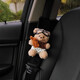Choose cute bear car seat belt shoulder guard cover car safety belt handle cover anti-sliding car doll decoration products for women blue plaid + little blue bear [two sets]