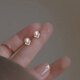 Miman (MIMORE) S925 silver imitation pearl earrings for women, fashionable, high-end, temperamental earrings for pierced ears, no need to remove them when sleeping, and prevent clogging