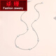 Tan Jin's new platinum necklace women's model pt950 platinum riding crop side chain fashion four-pointed star clavicle chain plain chain PT950 weight 6.1-6.2g length 43+3cm