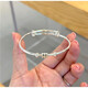 The Prodigal Heart Old Phoenix Gold Store Model 2024 New Small Man Waist Silver Bracelet Pure Silver S99 Pure Silver Bracelet is a solid gift for your girlfriend. Xiao Man Waist Silver Bracelet 25g comes with a certificate + gift box