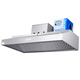 Range hood commercial rural earth stove stainless steel smoke exhaust hood large suction wind power hotel kitchen purifier integrated machine 120*60 single fan 880 watts-Daoyou net quality warranty 8