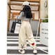 Girls' pants autumn and winter sports rabbit 2025 new children's plush girls' trousers large children's tying feet trousers autumn NN-A983 [Apricot color] spring and autumn style 150cm