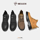 
Minglang MELLEN men's boots Martin boots winter versatile retro workwear couple's snow boots heightened outdoor mid-to-high top hiking shoes black 42