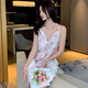 
Modal pajamas for women 2025 summer new ice silk cool sling nightgown for women vest sexy summer sweet home clothes AM11949 M