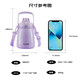 Xile Internet celebrity big belly cup 316 liner female students outdoor sports portable thermos cup children's water cup purple 880ml