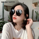 MAINLYKITTY太阳镜女2025新款女士墨镜防紫外线开车驾驶眼镜送女友老婆礼物 【黑灰色】-礼盒装