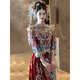 ROAR UTHAUG Velvet Xiuhe Wedding Clothes 2025 New Bride Wedding Dress Chinese Wedding Dress Heavy Industry Dragon and Phoenix Gown Wedding Clothes Red Xiuhe Clothing Free Earrings M