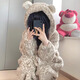 Yu Zhaolin (YUZHAOLIN) winter pajamas for women autumn and winter coral velvet 2025 new thickened cute leopard print one-piece plus velvet hooded nightgown winter