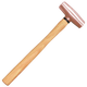 QIAOFANG Red Copper Wooden Handle Round Drum Hammer Round Drum Hammer Red Copper Double-sided Hammer Copper Hammer Round Drum Copper Hammer Wooden Handle Round Hammer 2202B Red Copper (Wooden Handle) 1/2 lb.