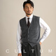 CULTUM100% Merino wool business casual men's vest knitted vest retro V-neck cardigan suit inner wear ivory white M