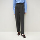 Fan Silan 23FS14757 high-waisted straight-leg suit pants for women in autumn and winter new design waist loops to make commuter casual pants dark gray S