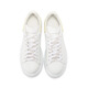 亚历山大麦昆（Alexander McQueen）新品 女士阔型系带厚底休闲运动鞋小白鞋情侣款礼物女 718139 WHGP5 3523 白色浅黄色尾 34