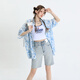 HMRSV2025 NEUER NEUE High-T-Fünf-Punkte-Denim-Shorts für Frauen losen und schlankes Retro-Design mittelgroße Hose Trendy Moonlight Blue-H9930 M Empfohlenes Gewicht 99-109jin [Jin entspricht 0,5 kg]
