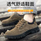 西域骆驼（VANCAMEL）劳保鞋男女超轻电焊工鞋防烫透气钢包头防砸防刺穿工地老保安全鞋 838卡其色四季款 41