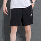 adidas阿迪达斯短裤男裤2025夏季运动裤跑步健身训练透气五分裤休闲裤子 IC1484/经典三条纹 L