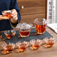 Detif Plum Blossom Glass Tea Set Teapot Kung Fu Tea Home Guest Tea Cup Simple Tea Table Office Tea Making Set Plum Blossom Male Cup/One