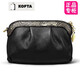 Kofta Brand Damen Brieftasche 2025 Neue Mode -Mini -Lederhandtasche kann Mobiltelefon Geburtstagsgeschenk (W240A) Schwarz halten