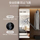 Gold brush wardrobe mirror with contact full length mirror in bedroom built-in hidden dressing mirror wall-mountable push-pull fitting mirror, double-open door style-frosted black 30*90 [HD non-deformed, thickened and explosion-proof]