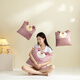Hengyuanxiang Multifunctional Baby Velvet Pillow Quilt Two-in-One Car Pillow Blanket Nap Blanket Office Lunch Blanket Wombat-Bean Paste Color 50cm*50cm Expand 150*190cm