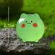 Nuevo lindo gatito luminoso micro paisajismo jardinería pequeños dibujos animados de bricolaje gatito de color transparente accesorios de resina gatito [1 paquete]