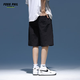 
Foss Phil shorts men's summer workwear trendy brand casual ice silk mid-trousers loose sports five-point pants 9906 black 2XL