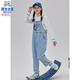 23 styles of children's clothing for boys and girls, girls' denim overalls, autumn clothing, children's pants, spring and autumn new styles, medium and large children's girls' trousers, blue 140cm