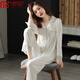 Las pijamas modales de algodón para mujeres en las mangas largas de primavera y otoño para el verano de estilo delgado y delgado de estilo juvenil de gran tamaño se pueden usar fuera de G18x6624 L Peso recomendado 110-120Jin [Jin equivale a 0.5 kg]