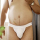 
Men's low waist double thong sexy briefs gay free fat bears plus size thong white L recommended 60-70 Jin [Jin equals 0.5 kg]