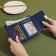 Cnoles wallet ladies cowhide wallet short change mini bank card bag birthday gift for girlfriend wife

