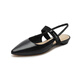 Lairsdan Sommer neuer Stil stilvoller eleganter Tasche Kopf flacher Mund flacher Absatz leere Sandalen Frauenschuhe 5m12001 Schwarz BKL 37