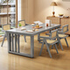 Yaqu volles massives Holz großer Bretttisch Tee Tisch Tee Tisch Büroschreibtisch Großgröße Mehrköpfige Verhandlungstischverhandlungstisch Lesestuhl C9901 Walnussfarbe großer Board Desk 160x80x75 cm Desktop Dicke ca. 6,5 cm