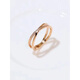 DL 1998 Fat Donglai same style ring color gold 18k gold rose gold AU750 women's plain ring double ring cross diamond ring tail ring free 8 US size (equal to 16-17 Hong Kong size)