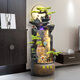 Botianxuan Fengshui Wheel Crown Topfstockfließung Wasser und Geld Ornamente Firma Büro High Mountain Circulation Wasser Landschaft Fischtank Dekoration 9928 Kleine 47*36*111 cm