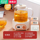 All-glass health kettle, kettle and heat preservation integrated, fully automatic constant temperature office multi-function 0 metal tea kettle, electric kettle, stew kettle integrated, all-glass kettle 0 glue, automatic constant temperature rice white (including tea leakage) 1.5L