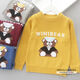 
Disney boys sweater pullover 2024 new children's spring and autumn top round neck base knit sweater baby cotton sweater blue 120