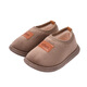 Lekali children's cotton slippers for small and medium-sized children in winter warm indoor soft-soled cotton slippers fine fluff baby anti-slip heel cotton shoes light brown plus velvet 15 suitable for feet 13.9-14.8cm long