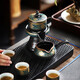 Tea art noble ancient charm automatic tea set 12-head tea ceremony lazy set household ceramic anti-scalding brewing tea set Chinese tea gift