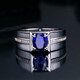 HEEKAIYI ring men's royal sapphire ring luxury jewelry Chinese Valentine's Day birthday gift for husband and girlfriend Royal sapphire ring (main stone about 1.13 carats/flawless selection)