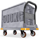 Haojiaju folding flat trolley, four-corner anti-collision, load capacity 1000Jin Jin is equal to 0.5kg, 90*60cm5-inch light tone wheel-business gray, hand-pushed cargo handling small trailer decoration factory